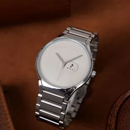 Sylvi Men Patterned Dial & Stainless Steel Straps Analogue Watch ELEGARE-Grey-silver-picture-42