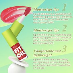 VBA Jelly Wow Hydrating Lightweight Lip Oil - 8 ml - Pink image 4