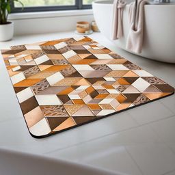 IVAZA Camel Brown 1850 GSM Silicone Bath Rugs-image-99
