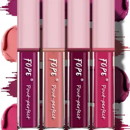 FOPE Set Of 4 Pout Perfect Matte Liquid Lipstick - 4 ml Each - 01-07-08-09-17
