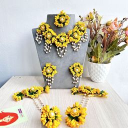 PASU FASHION Flower Bridal Haldi-Mehndi-Baby Shower for Women-image-4