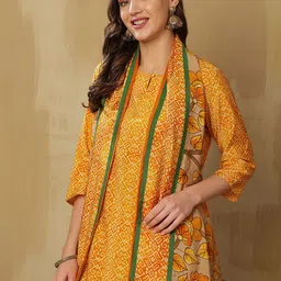 Anouk Women Printed Regular Pure Silk Kurta with Trousers & With Dupatta-picture-35