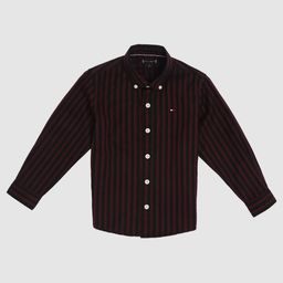 Tommy Hilfiger Boys Vertical Striped Regular Fit Pure Cotton Casual Shirt-picture-33