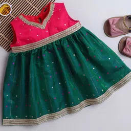 MANY FROCKS & Girls Polka Dot Print Fit & Flare Dress-image-63
