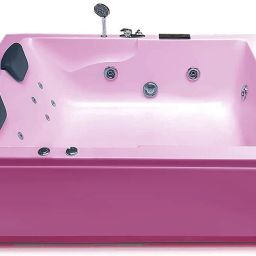 Falcon 5 Feet Acrylic with Jacuzzi Massage, Back Massager & Filler System - Pink Free-standing Bathtub-image-37