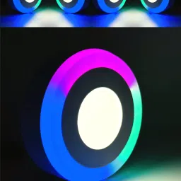 LED Ceiling/Wall Surface Light 6 Watt (3+3) Dual 3D Color RGB/White Color, 5 Surface Ceiling Light Ceiling Lamp-image-33
