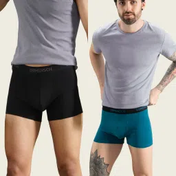 Pack of 2 Combed Cotton Stretch Anti-Bacterial Solid Men Trunk-image-28