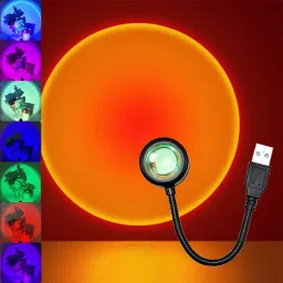 Emerydeal USB Sunset Projection LED Lamp | USB Sunset Light Lamp | Home Light Lamp AB-AX 7 USB Sunset Projection LED Lamp | USB Sunset Light Lamp | Home Light Lamp AB-AX 7 Led Light-image-52