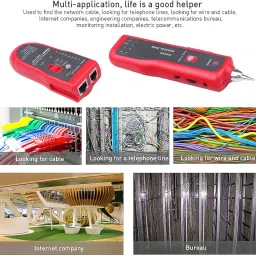 rec trade Wire Tracker RJ11 RJ45 Cable Tester Line Finder Ethernet LAN Network Cable Tester Multifunction Toner Tracer Tester AR-868 (RTT-LNT-0115) Digital Multimeter image 5