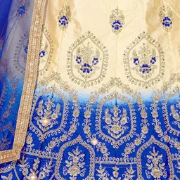 MANVAA Embroidered Thread Work Semi-Stitched Lehenga & Unstitched Blouse With Dupatta image 4