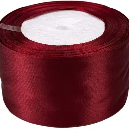 Double Face Satin Broad Ribbon,2 inch (50 mm) Wide,20 Yard Length for Wedding, Party Decoration,Headbands,Sewing, Gift Wrapping, Floral Arrangement, Bouquet, & DIY Craft Maroon Satin Ribbon-image-70