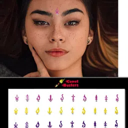 Comet Busters 30 Pcs Reusable Designer Bindis image 3