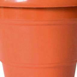 Kuber Industries Set Of 4 Orange Solid Large Flower Planters image 4
