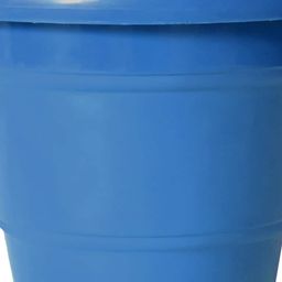 Kuber Industries Pack of 4 Blue Solid Layered Plastic Flower Pot With Drainage Hole image 4