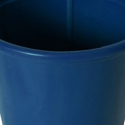 Kuber Industries Pack of 5 Blue Solid Layered Plastic Flower Pot With Drainage Hole image 3