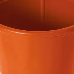 Kuber Industries Set Of 5 Orange Solid Large Flower Planters With Drainage Hole image 4