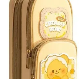6 Layer with 3 Compartment Premium Canvas Pencil Pouch NA Art Polyester Pencil Boxes-picture-13