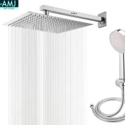 AMJ HandShower (ABS),SS304 1.5mtr Tube And Hook 8X8+15Inch Arm+HandShower Set)-15