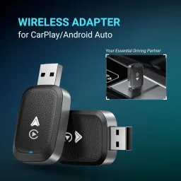 ibin 2 in 1 Carplay Adapter Convert Wired to Wireless for Car with Cable USB & Type C 1 Car Dash Switch Panel image 2