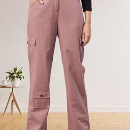 R.Code by The Roadster Life Co. Women Flared High-Rise Cargos-picture-14