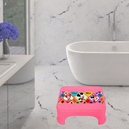 Kuber Industries Pink & Blue Abstract Plastic Bath Accessories Set-27