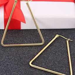 ZIVOM Triangular Hoop Earrings-image-43