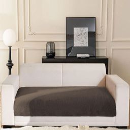 LUXEHOME INTERNATIONAL Brown 3 Seater Sofa Cover-image-17
