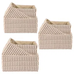 Kuber Industries Beige 9 Pieces Regular Drawer Organiser-41