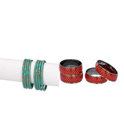 SOMIL Set Of 12 Multi Alloy Artificial Stones & Beads Bangles-picture-21
