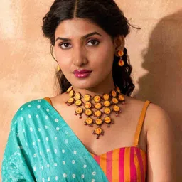 WHE Circular Shaped Drop Earrings-22