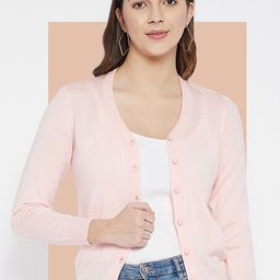 Zigo Women V-Neck Button Detail Cardigan-image-37