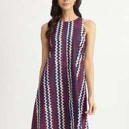 Pink Fort Print A-Line Dress-image-16