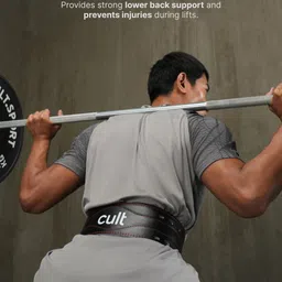 CULT Gym Belt Pro Leather Fitness Supports image 4