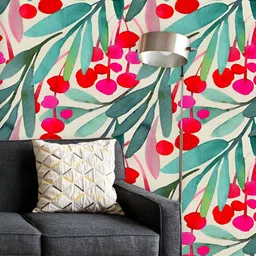 ArtzFolio Green & Red Printed UV Resistant Wallpaper-image-18