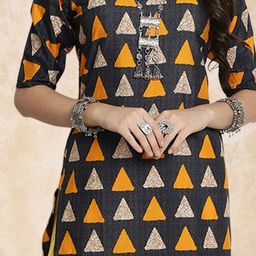 Anouk Rustic Selection Of 3 Geometric Printed Round Neck Straight Kurtas image 5
