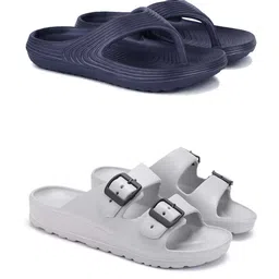 PENNEN Men Pack Of 2 Sliders & Thong Flip-Flops-image-93