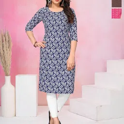 KETAKI FASHION Women Pack of 3 Printed Straight Crepe Kurta-image-85