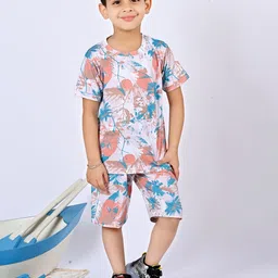 BT DEZINES Boys Floral Printed T-shirt with Shorts-43