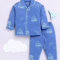 Clt.s Kids Typography Printed Pure Cotton Night suit-picture-37
