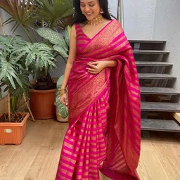 bigben textile Woven Design Zari Silk Blend Banarasi Saree-picture-48