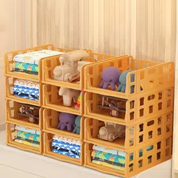 RUBOXA Brown Set of 6 Regular Multi-Utility Organisers-10