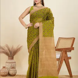 SHANVIKA Floral Pure Cotton Saree-image-9