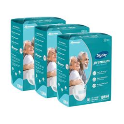 Dignity Set Of 3 Disposable Adult Diapers - 10 Pcs Each - M-image-38