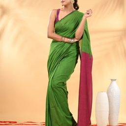 Charukriti Colourblocked Pure Cotton Saree-image-46