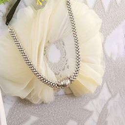 UNIVERSITY TRENDZ Silver-Plated Oxidised Necklace-image-39