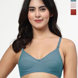 LILY anpas Women Pack Of 3 Solid Full Coverage Non Padded Non Wired Everyday Bra-picture-8