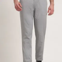 JADE BLUE Men Textured Printed Slim Fit Trousers-image-21