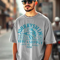 AUSK Men Printed Drop-Shoulder Sleeves Applique T-shirt-picture-57