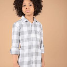 Crimsoune Club Boys Premium Slim Fit Buffalo Checks Opaque Checked Casual Shirt-image-81