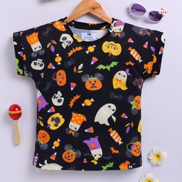 YK X Minute Mirth Girls Printed Extended Sleeves Cotton Top-picture-10